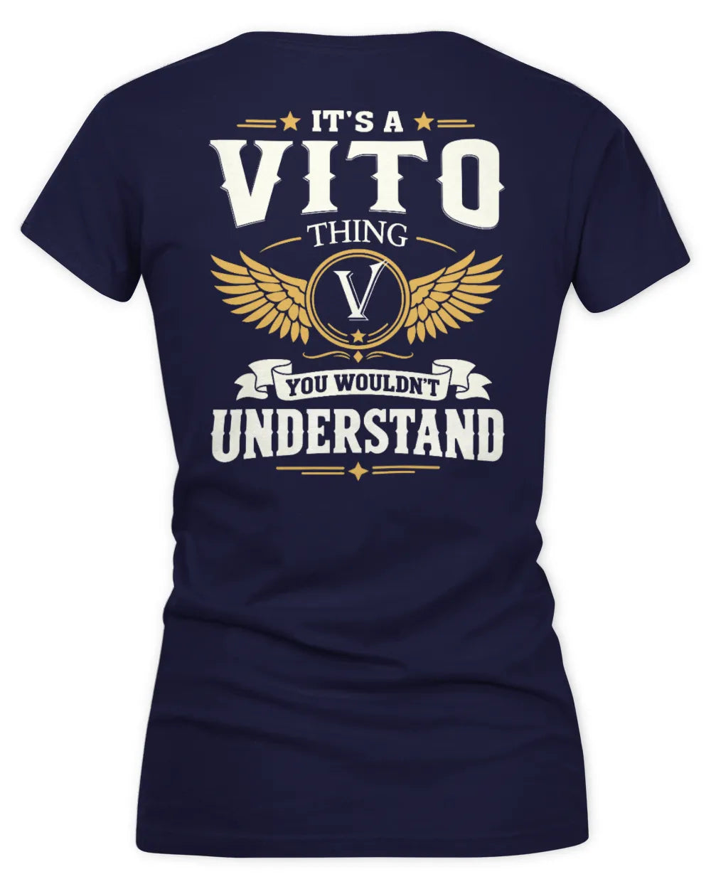 VITO KT06-M008 It’s a [NAME] Thing – You Wouldn’t Understand | Personalized Vintage T-Shirt - Women's V-Neck T-Shirt - Navy