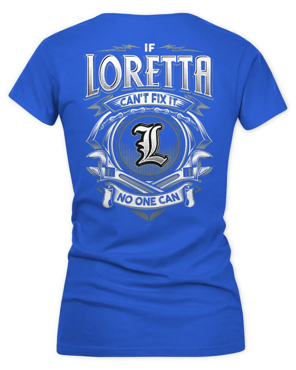 LORETTA AP81-K4-626 - Personalized Ahmed Quote Apparel “If Ahmed Can't Fix It, No One Can” - Women's V-Neck T-Shirt - Royal