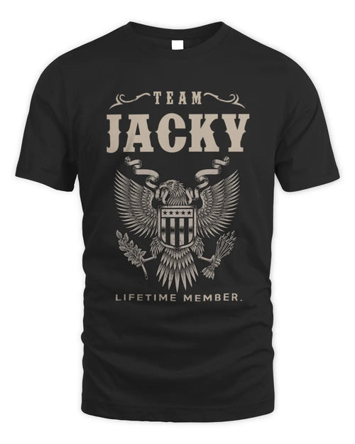 JACKY TP06-K82 – Personalized Classic Style Apparel “Team NAME Lifetime Member” - Unisex Standard T-Shirt - Black