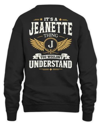 JEANETTE KT06-M008 It’s a [NAME] Thing – You Wouldn’t Understand | Personalized Vintage T-Shirt - Unisex Sweatshirt - Black