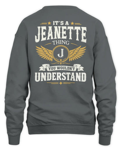 JEANETTE KT06-M008 It’s a [NAME] Thing – You Wouldn’t Understand | Personalized Vintage T-Shirt - Unisex Sweatshirt - Charcoal