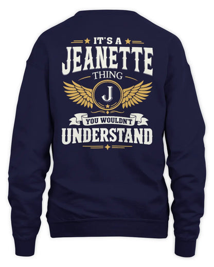 JEANETTE KT06-M008 It’s a [NAME] Thing – You Wouldn’t Understand | Personalized Vintage T-Shirt - Unisex Sweatshirt - Navy