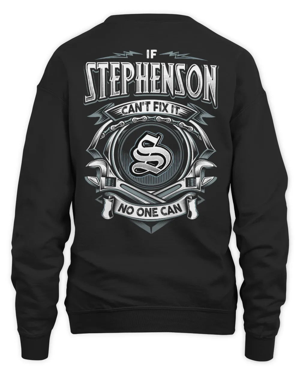 STEPHENSON AP81-K4-626 - Personalized Ahmed Quote Apparel “If Ahmed Can't Fix It, No One Can” - Unisex Sweatshirt - Black