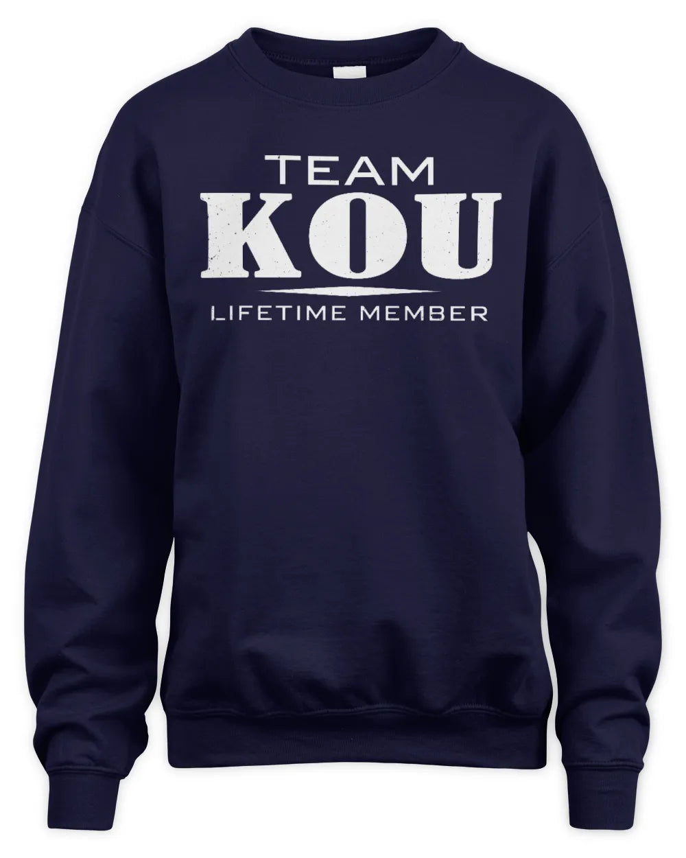 KOU BL62-K4-128 - Personalized “Team NAME Lifetime Member” - Unisex Sweatshirt - Navy