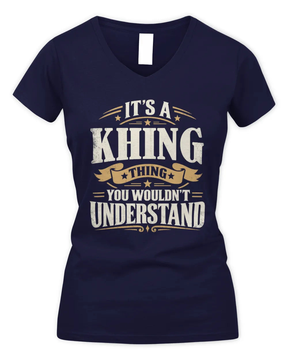 KHING P08 TH51 - Personalized “It’s a/an [NAME] Thing – You Wouldn’t Understand” Shirt - Women's V-Neck T-Shirt - Navy