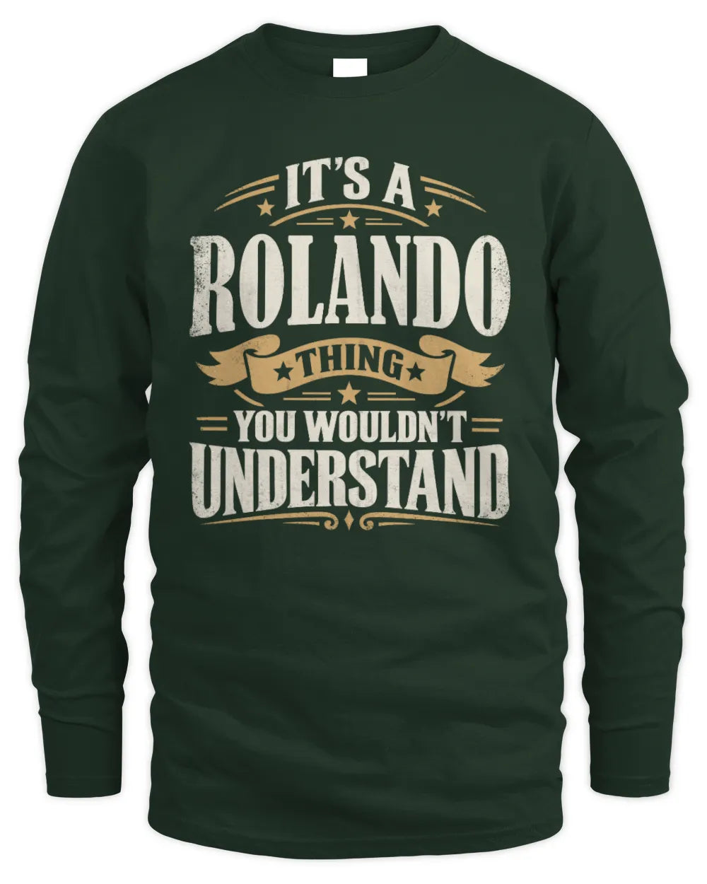 ROLANDO P08 TH51 - Personalized “It’s a/an [NAME] Thing – You Wouldn’t Understand” Shirt - Men's Long Sleeved T-Shirt - Forest Green