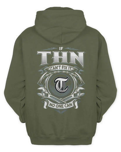 THN AP81-K4-626 - Personalized Ahmed Quote Apparel “If Ahmed Can't Fix It, No One Can” - Unisex Hoodie - Military Green