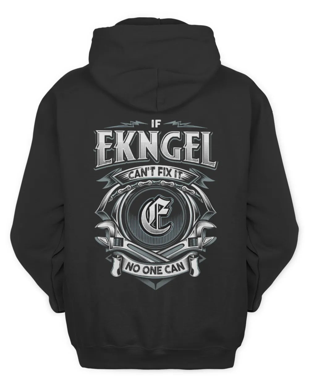 EKNGEL AP81-K4-626 - Personalized Ahmed Quote Apparel “If Ahmed Can't Fix It, No One Can” - Unisex Hoodie - Black