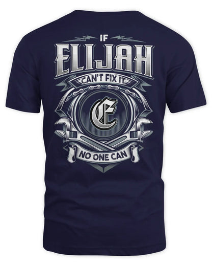 ELIJAH AP81-K4-626 - Personalized Ahmed Quote Apparel “If Ahmed Can't Fix It, No One Can” - Unisex Standard T-Shirt - Navy