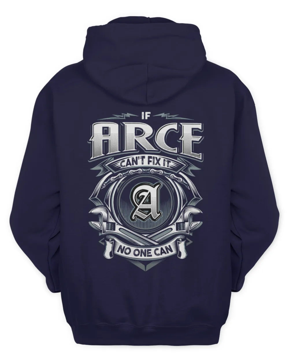 ARCE AP81-K4-626 - Personalized Ahmed Quote Apparel “If Ahmed Can't Fix It, No One Can” - Unisex Hoodie - Navy