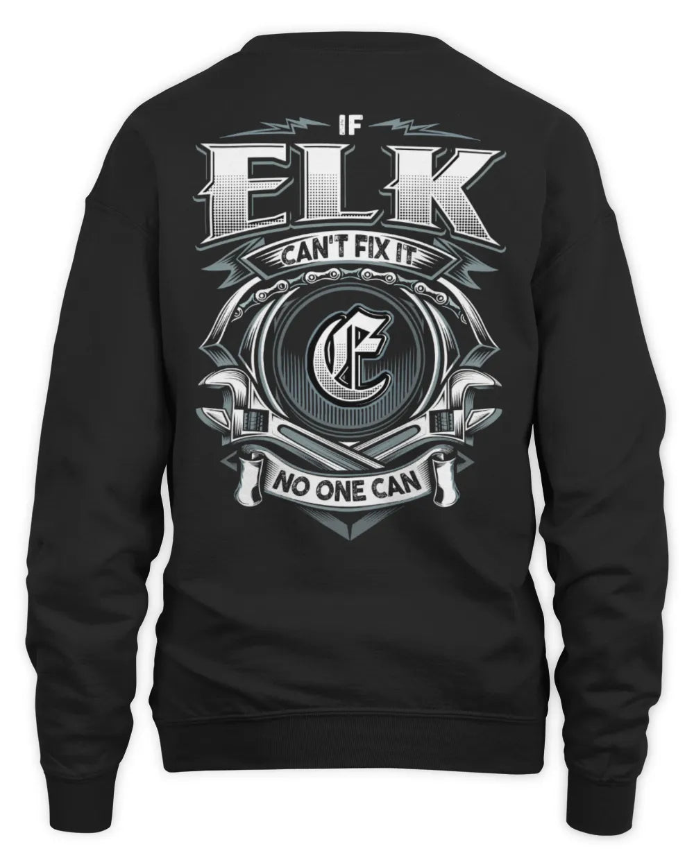 ELK AP81-K4-626 - Personalized Ahmed Quote Apparel “If Ahmed Can't Fix It, No One Can” - Unisex Sweatshirt - Black