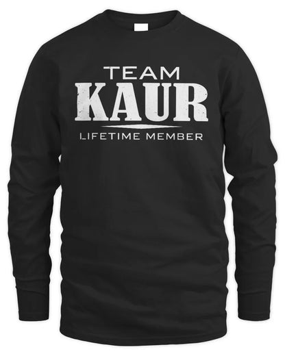 KAUR BL62-K4-128 - Personalized “Team NAME Lifetime Member” - Men's Long Sleeved T-Shirt - Black