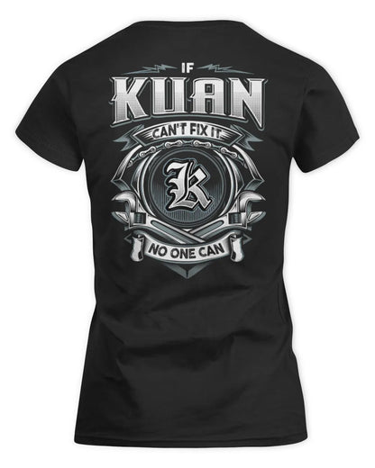 KUAN AP81-K4-626 - Personalized Ahmed Quote Apparel “If Ahmed Can't Fix It, No One Can” - Women's Standard T-Shirt - Black