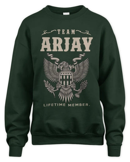 ARJAY TP06-K82 – Personalized Classic Style Apparel “Team NAME Lifetime Member” - Unisex Sweatshirt - Forest Green