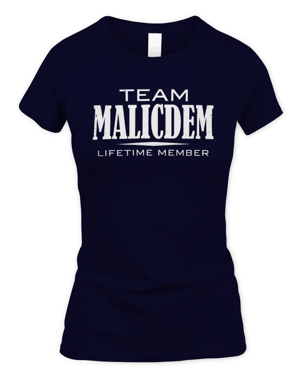 MALICDEM BL62-K4-128 - Personalized “Team NAME Lifetime Member” - Women's Standard T-Shirt - Navy