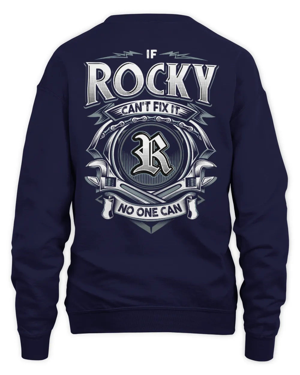 ROCKY AP81-K4-626 - Personalized Ahmed Quote Apparel “If Ahmed Can't Fix It, No One Can” - Unisex Sweatshirt - Navy