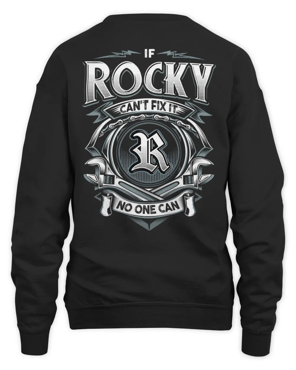 ROCKY AP81-K4-626 - Personalized Ahmed Quote Apparel “If Ahmed Can't Fix It, No One Can” - Unisex Sweatshirt - Black