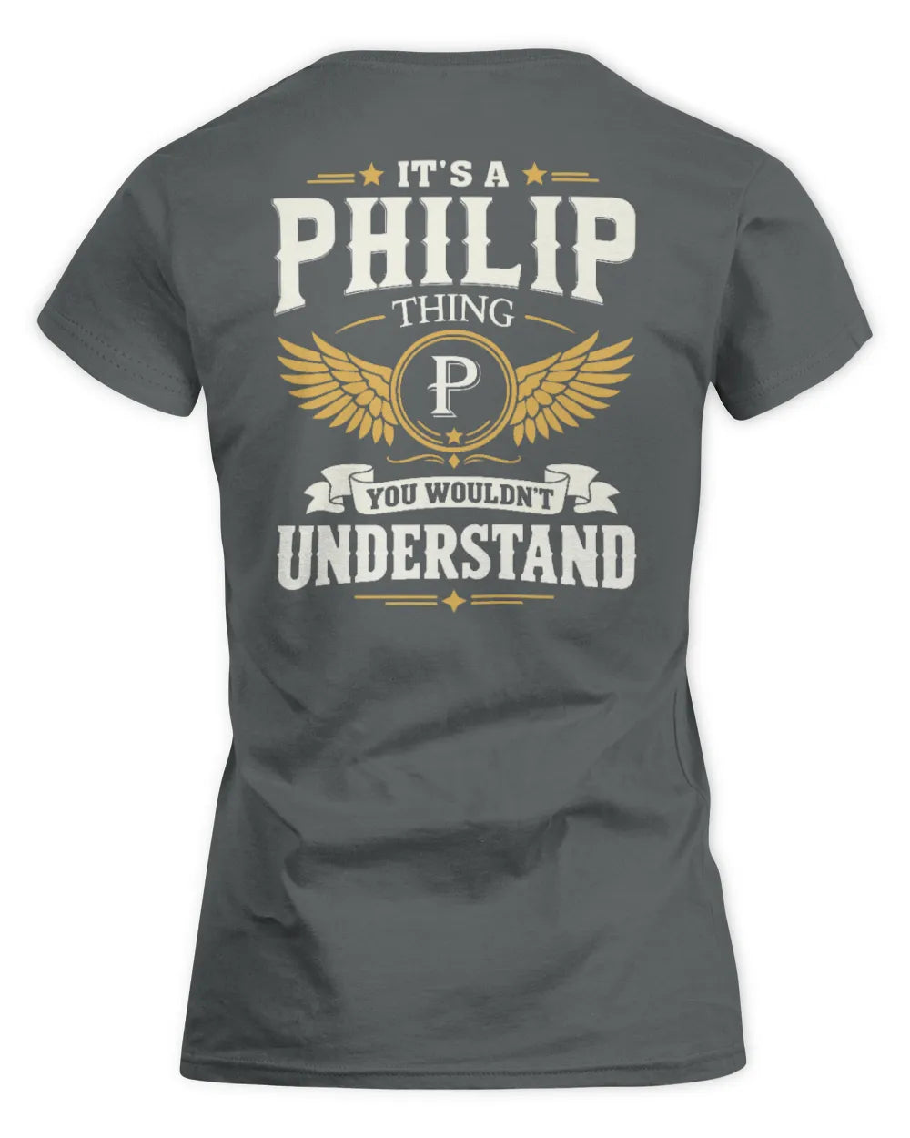 PHILIP KT06-M008 It’s a [NAME] Thing – You Wouldn’t Understand | Personalized Vintage T-Shirt - Women's Standard T-Shirt - Charcoal