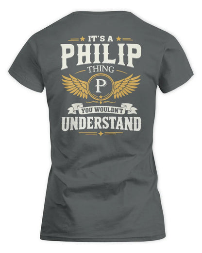 PHILIP KT06-M008 It’s a [NAME] Thing – You Wouldn’t Understand | Personalized Vintage T-Shirt - Women's Standard T-Shirt - Charcoal