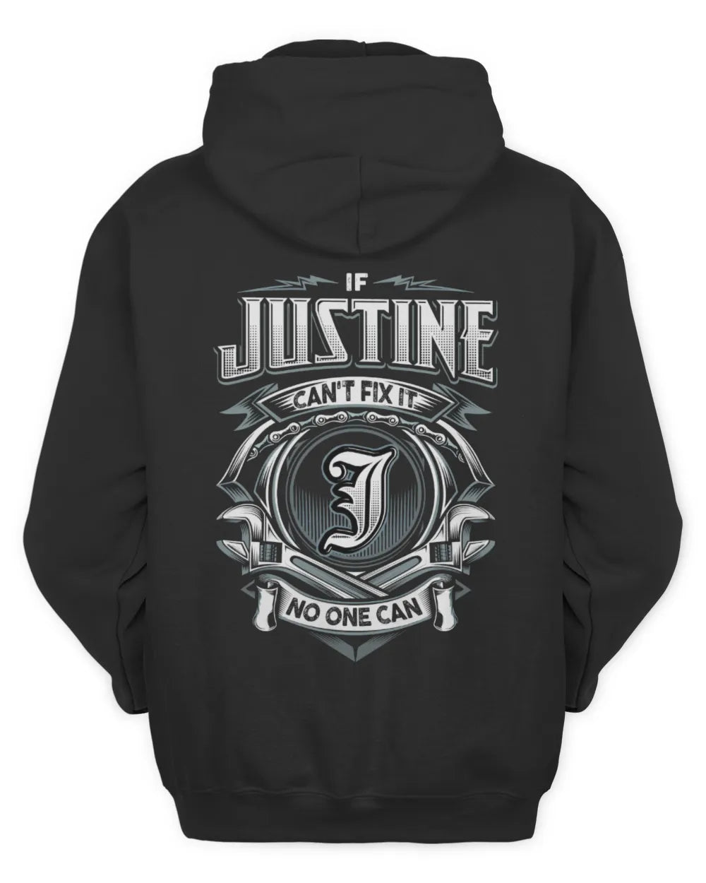 JUSTINE AP81-K4-626 - Personalized Ahmed Quote Apparel “If Ahmed Can't Fix It, No One Can” - Unisex Hoodie - Black