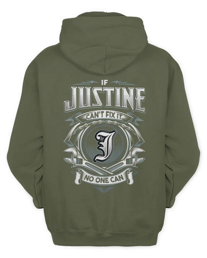 JUSTINE AP81-K4-626 - Personalized Ahmed Quote Apparel “If Ahmed Can't Fix It, No One Can” - Unisex Hoodie - Military Green