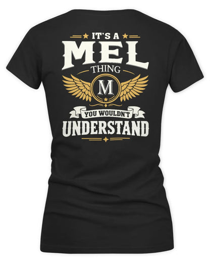 MEL KT06-M008 It’s a [NAME] Thing – You Wouldn’t Understand | Personalized Vintage T-Shirt - Women's V-Neck T-Shirt - Black