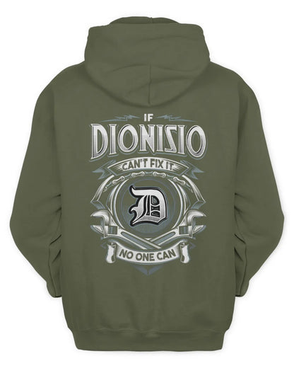 DIONISIO AP81-K4-626 - Personalized Ahmed Quote Apparel “If Ahmed Can't Fix It, No One Can” - Unisex Hoodie - Military Green