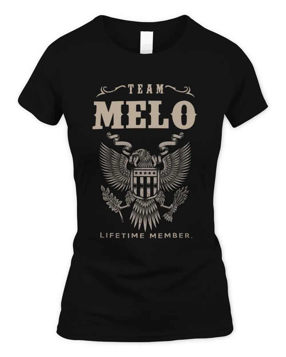 MELO TP06-K82 – Personalized Classic Style Apparel “Team NAME Lifetime Member” - Women's Standard T-Shirt - Black