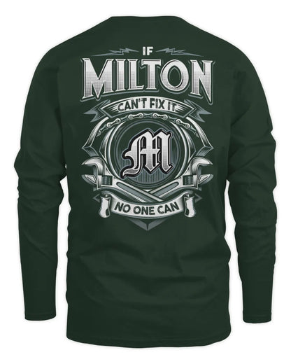 MILTON AP81-K4-626 - Personalized Ahmed Quote Apparel “If Ahmed Can't Fix It, No One Can” - Men's Long Sleeved T-Shirt - Forest Green