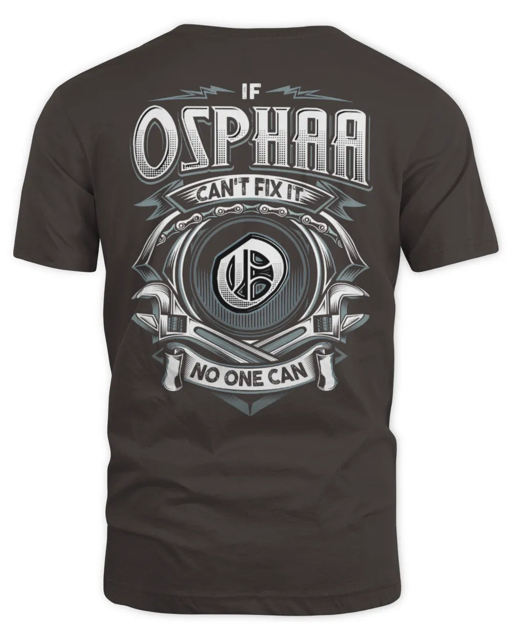 OSPHAA AP81-K4-626 - Personalized Ahmed Quote Apparel “If Ahmed Can't Fix It, No One Can” - Unisex Standard T-Shirt - Dark Chocolate