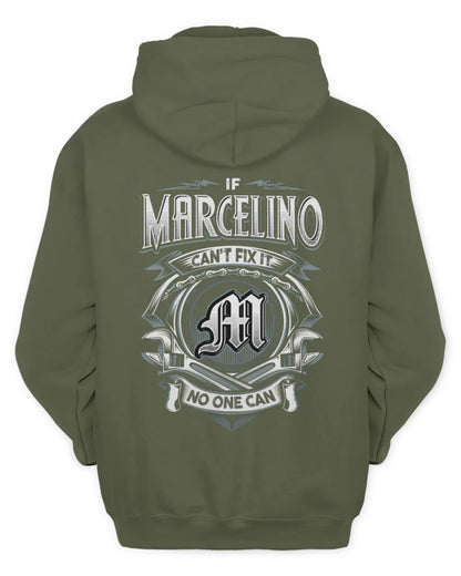MARCELINO AP81-K4-626 - Personalized Ahmed Quote Apparel “If Ahmed Can't Fix It, No One Can” - Unisex Hoodie - Military Green