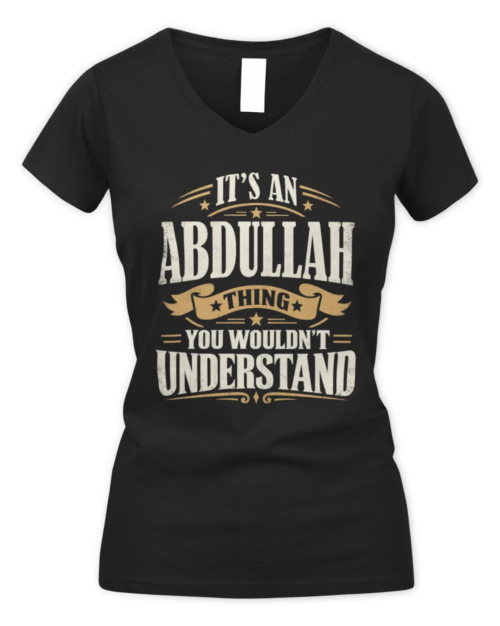 ABDULLAH P08 TH51 - Personalized “It’s a/an [NAME] Thing – You Wouldn’t Understand” Shirt - Women's V-Neck T-Shirt - Black