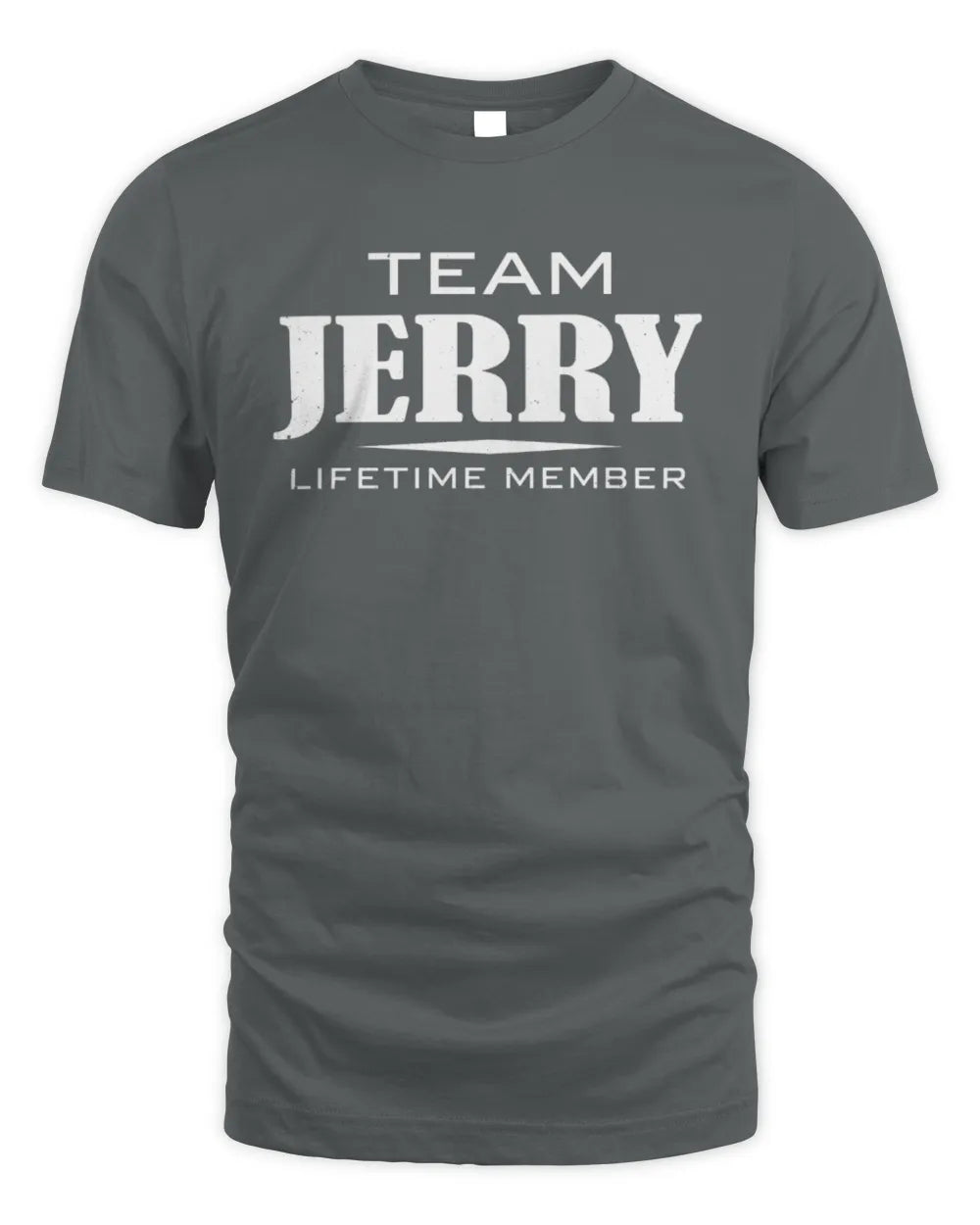 JERRY BL62-K4-128 - Personalized “Team NAME Lifetime Member” - Unisex Standard T-Shirt - Charcoal