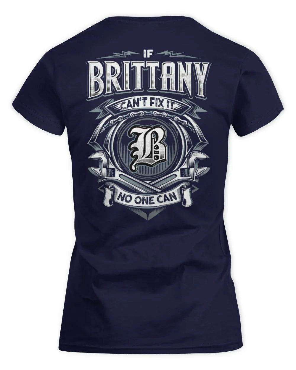 BRITTANY AP81-K4-626 - Personalized Ahmed Quote Apparel “If Ahmed Can't Fix It, No One Can” - Women's Standard T-Shirt - Navy