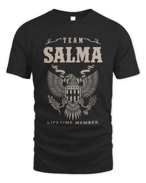 SALMA TP06-K82 – Personalized Classic Style Apparel “Team NAME Lifetime Member” - Unisex Standard T-Shirt - Black