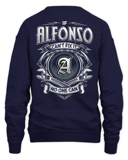 ALFONSO AP81-K4-626 - Personalized Ahmed Quote Apparel “If Ahmed Can't Fix It, No One Can” - Unisex Sweatshirt - Navy