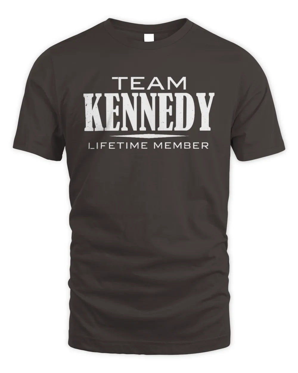 KENNEDY BL62-K4-128 - Personalized “Team NAME Lifetime Member” - Unisex Standard T-Shirt - Dark Chocolate