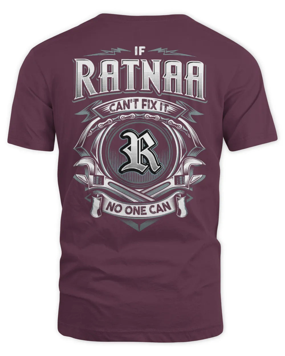 RATNAA AP81-K4-626 - Personalized Ahmed Quote Apparel “If Ahmed Can't Fix It, No One Can” - Unisex Standard T-Shirt - Maroon