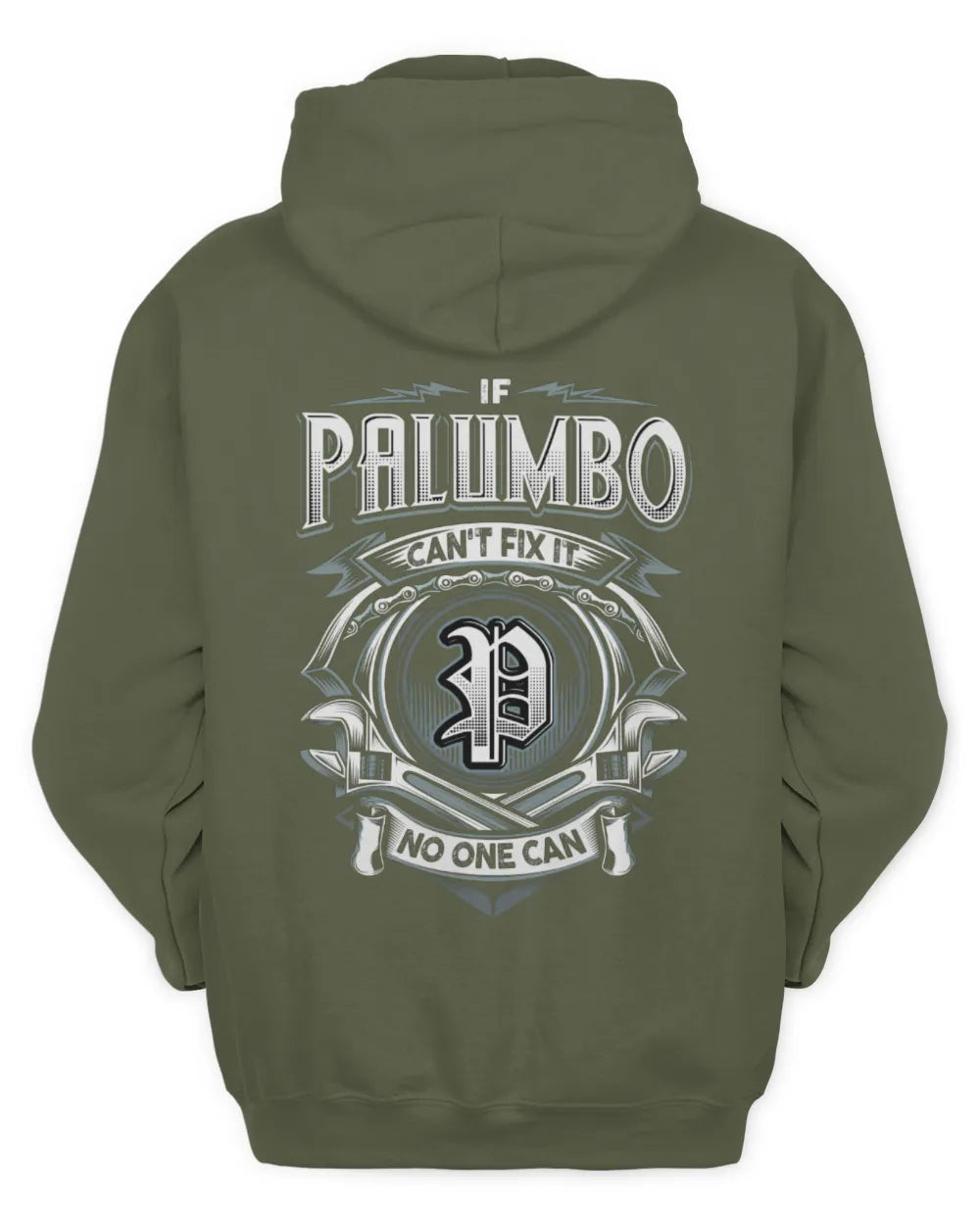 PALUMBO AP81-K4-626 - Personalized Ahmed Quote Apparel “If Ahmed Can't Fix It, No One Can” - Unisex Hoodie - Military Green