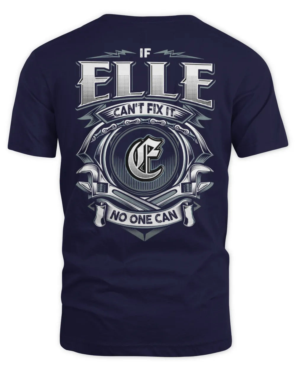 ELLE AP81-K4-626 - Personalized Ahmed Quote Apparel “If Ahmed Can't Fix It, No One Can” - Unisex Standard T-Shirt - Navy