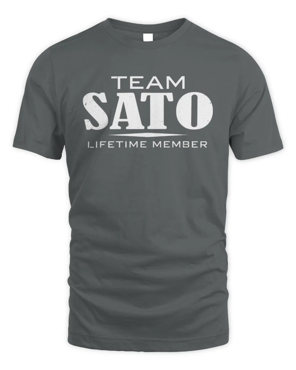 SATO BL62-K4-128 - Personalized “Team NAME Lifetime Member” - Unisex Standard T-Shirt - Charcoal