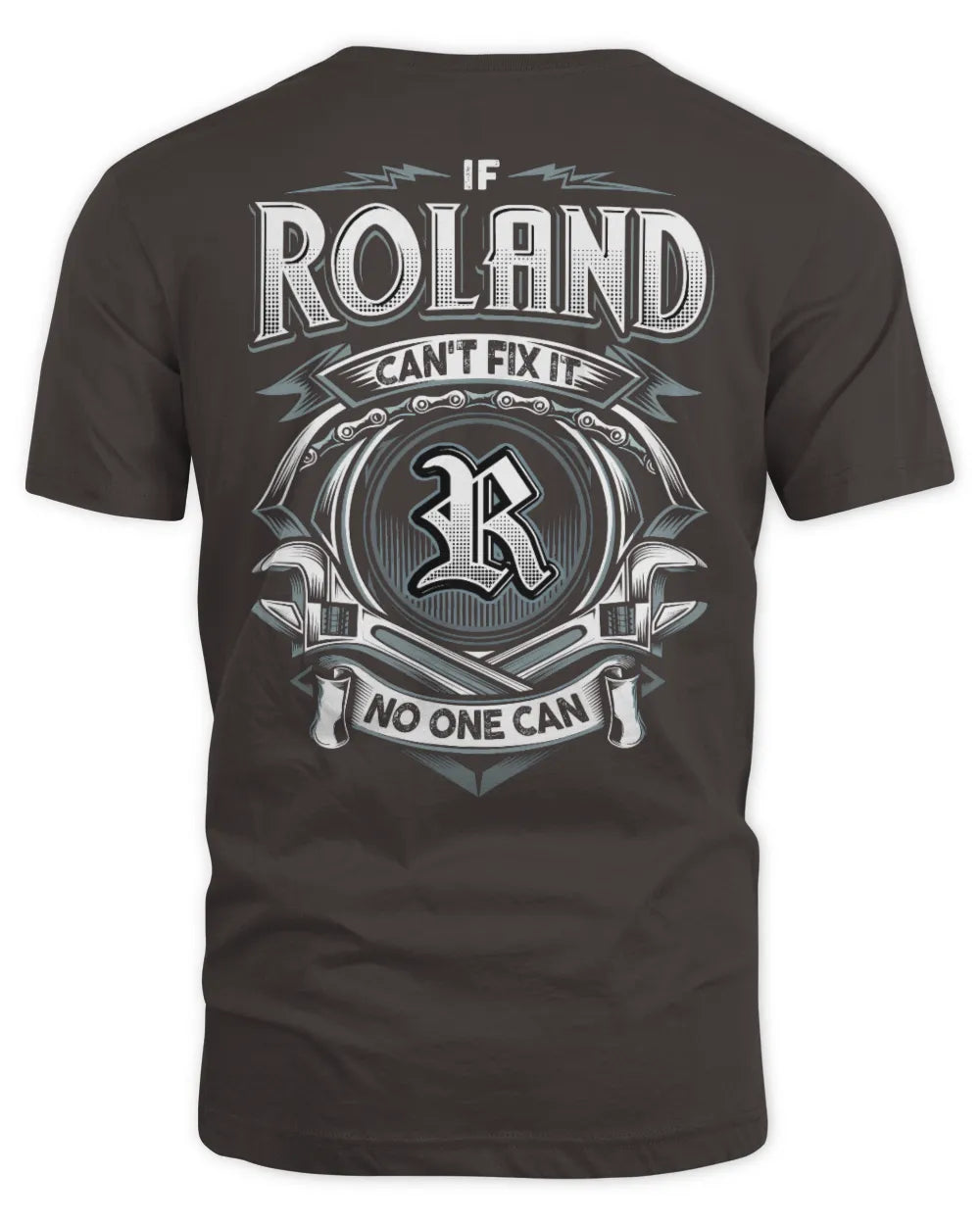 ROLAND AP81-K4-626 - Personalized Ahmed Quote Apparel “If Ahmed Can't Fix It, No One Can” - Unisex Standard T-Shirt - Dark Chocolate