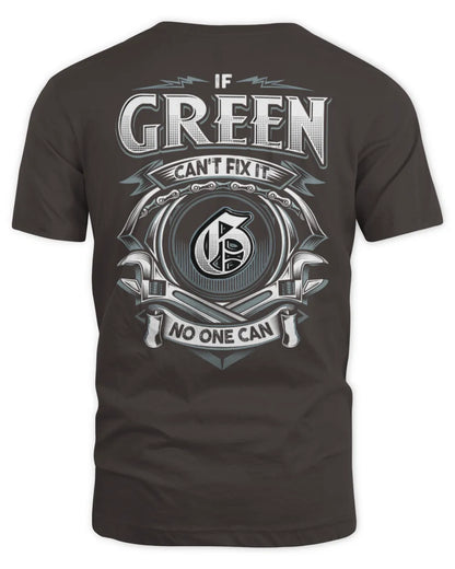 GREEN AP81-K4-626 - Personalized Ahmed Quote Apparel “If Ahmed Can't Fix It, No One Can” - Unisex Standard T-Shirt - Dark Chocolate