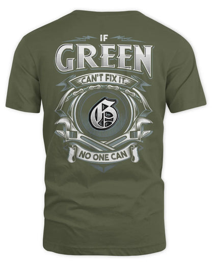 GREEN AP81-K4-626 - Personalized Ahmed Quote Apparel “If Ahmed Can't Fix It, No One Can” - Unisex Standard T-Shirt - Military Green