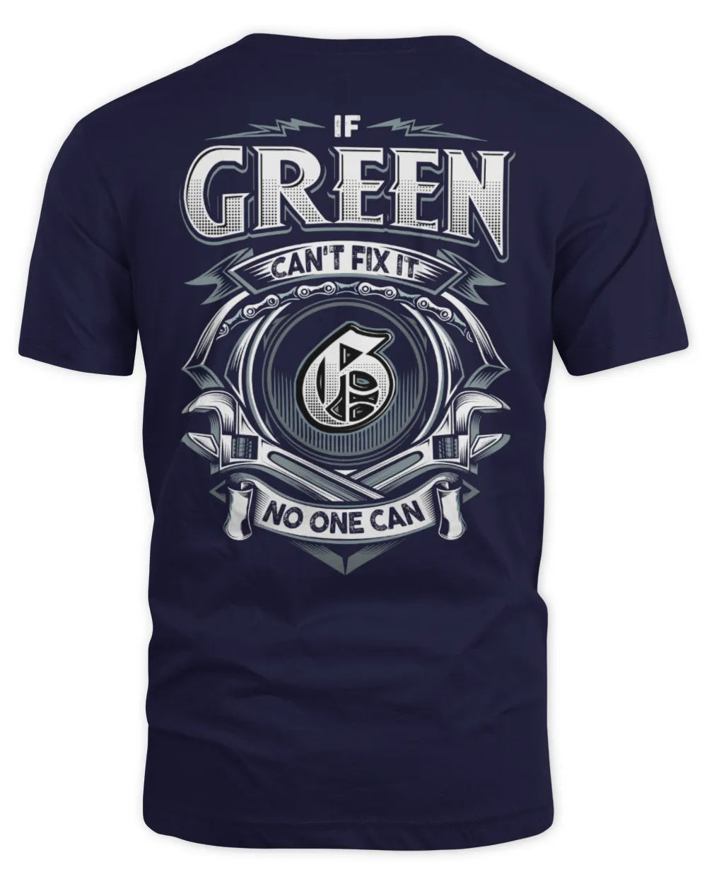 GREEN AP81-K4-626 - Personalized Ahmed Quote Apparel “If Ahmed Can't Fix It, No One Can” - Unisex Standard T-Shirt - Navy