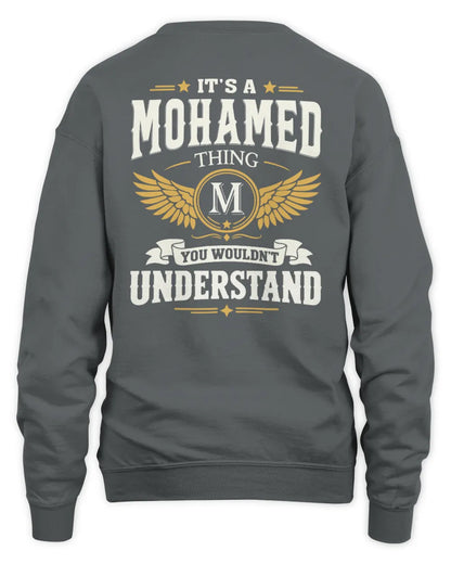 MOHAMED KT06-M008 It’s a [NAME] Thing – You Wouldn’t Understand | Personalized Vintage T-Shirt - Unisex Sweatshirt - Charcoal