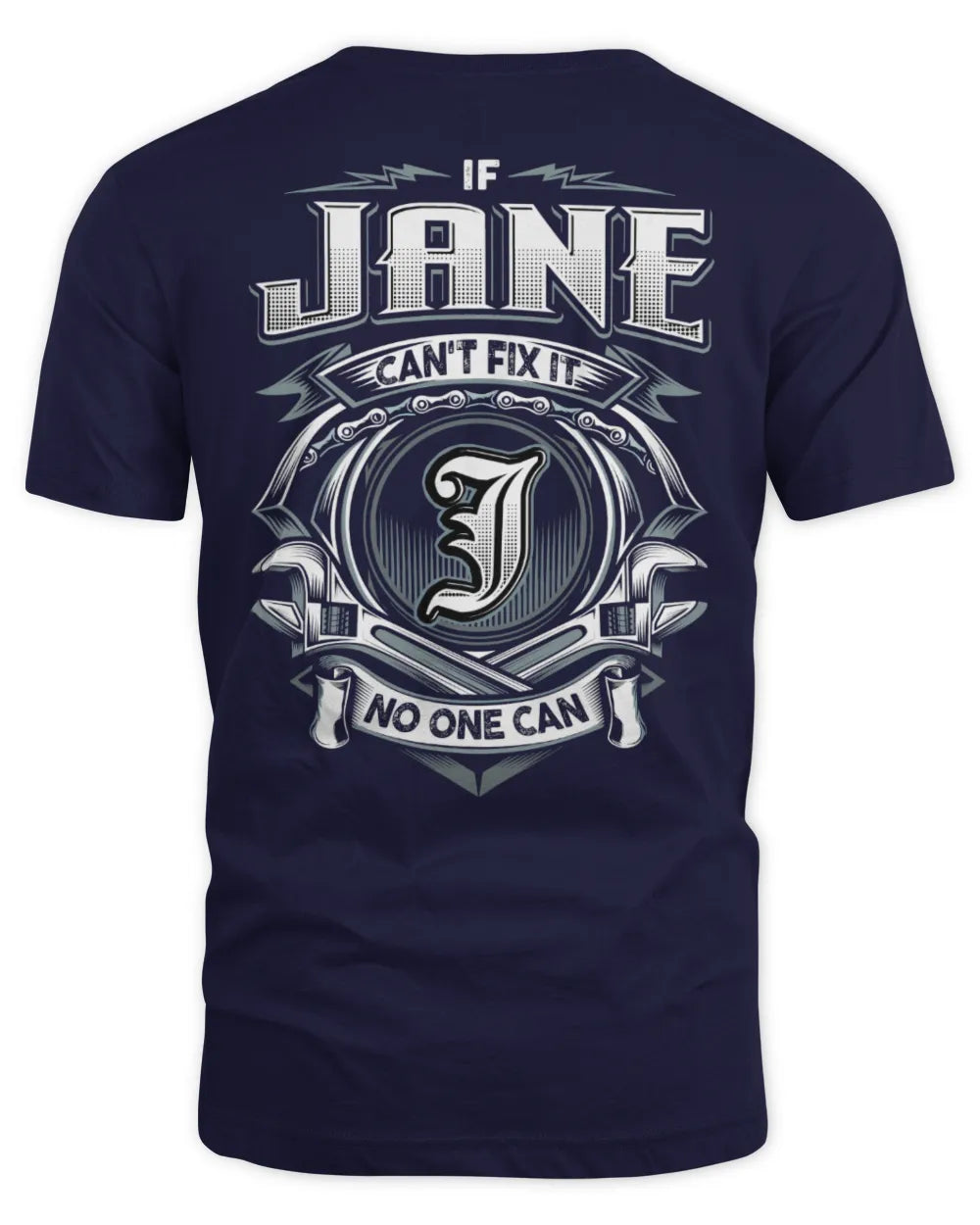 JANE AP81-K4-626 - Personalized Ahmed Quote Apparel “If Ahmed Can't Fix It, No One Can” - Unisex Standard T-Shirt - Navy