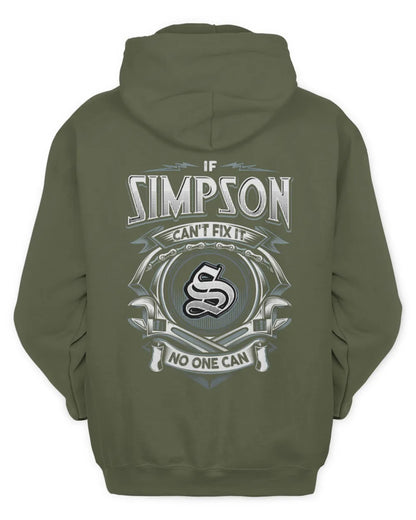 SIMPSON AP81-K4-626 - Personalized Ahmed Quote Apparel “If Ahmed Can't Fix It, No One Can” - Unisex Hoodie - Military Green