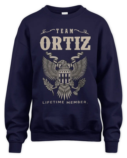 ORTIZ TP06-K82 – Personalized Classic Style Apparel “Team NAME Lifetime Member” - Unisex Sweatshirt - Navy