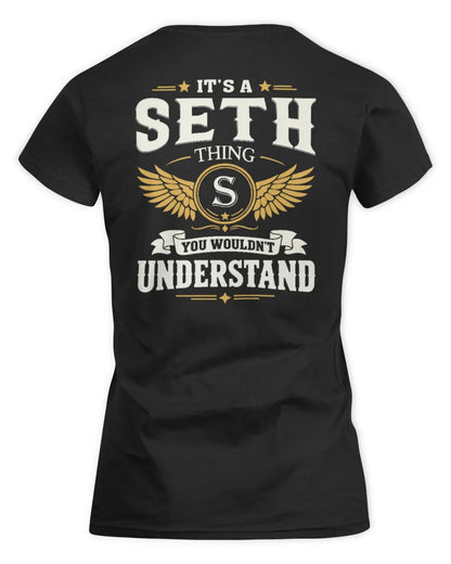 SETH KT06-M008 It’s a [NAME] Thing – You Wouldn’t Understand | Personalized Vintage T-Shirt - Women's Standard T-Shirt - Black